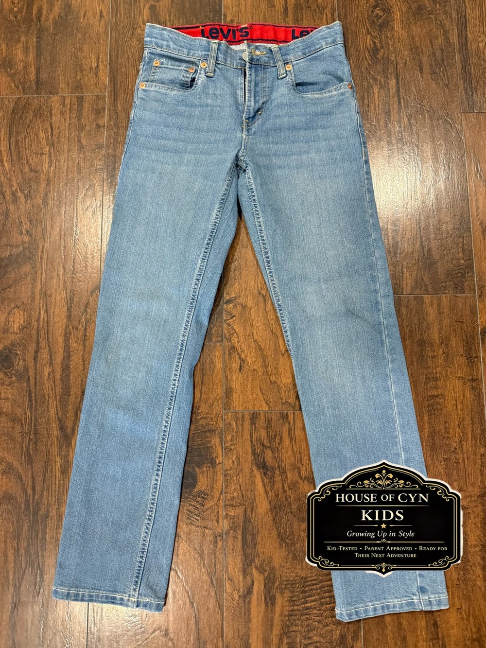 Levi’s 511 Boys Slim Jeans 12 Reg Light Wash Stretch, Adjustable Waist!